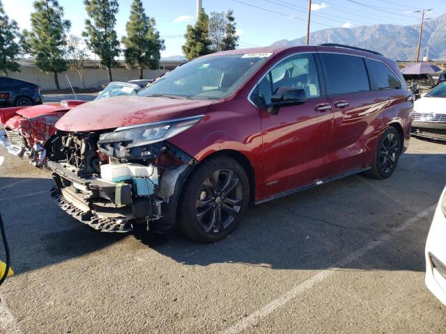 5TDDRKEC3MS007288 - 2021 TOYOTA SIENNA XSE BURGUNDY photo 1