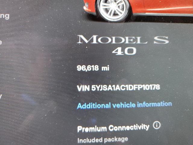 5YJSA1AC1DFP10178 - 2013 TESLA MODEL S Կարմիր լուսանկար 9