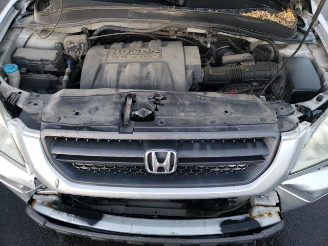 2HKYF18685H510381 - 2005 HONDA PILOT EXL SILVER photo 12