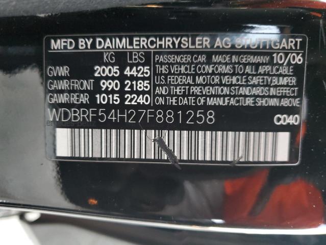 WDBRF54H27F881258 - 2007 MERCEDES-BENZ C 280 BLACK photo 12