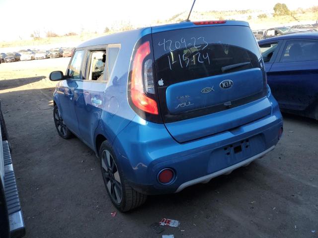 KNDJP3A53K7655162 - 2019 KIA SOUL + BLUE photo 2