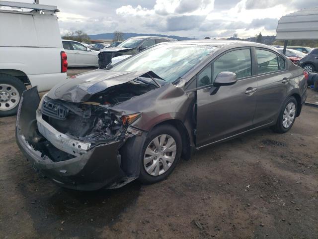 19XFB2F51CE370419 - 2012 HONDA CIVIC LX GRAY photo 1