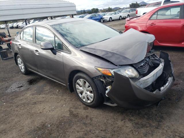 19XFB2F51CE370419 - 2012 HONDA CIVIC LX GRAY photo 4