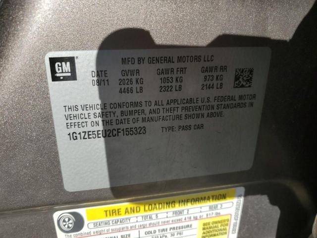 1G1ZE5EU2CF155323 - 2012 CHEVROLET MALIBU LTZ თაფლისფერი ფოტო 12