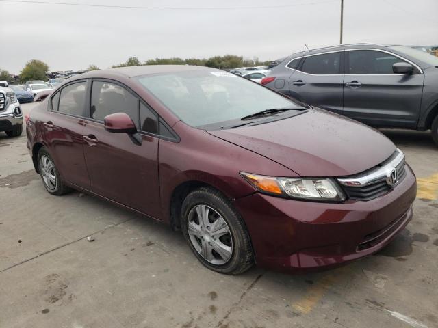 2HGFB2F5XCH608550 - 2012 HONDA CIVIC LX BURGUNDY photo 4