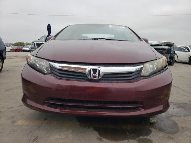 2HGFB2F5XCH608550 - 2012 HONDA CIVIC LX BURGUNDY photo 5