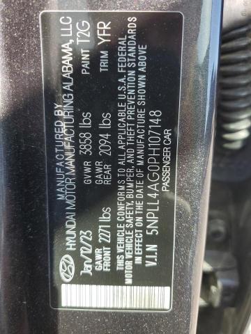 5NPLL4AG0PH107148 - 2023 HYUNDAI ELANTRA SE GRAY photo 12