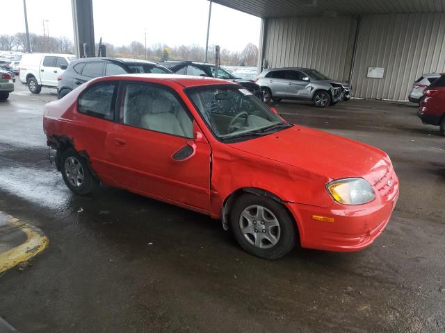 KMHCG35C55U352502 - 2005 HYUNDAI ACCENT GS RED photo 4