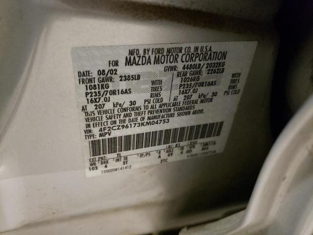 4F2CZ96173KM04753 - 2003 MAZDA TRIBUTE ES 银色 照片 13