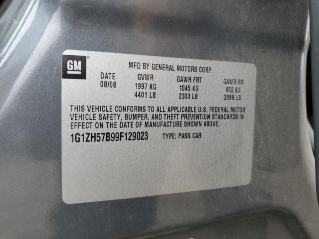 1G1ZH57B99F129023 - 2009 CHEVROLET MALIBU 1LT 灰色 照片 12