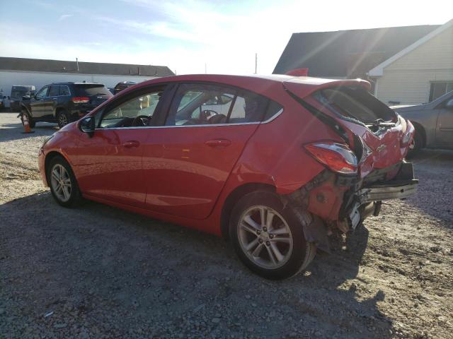 3G1BE6SM8JS609594 - 2018 CHEVROLET CRUZE LT RED photo 2