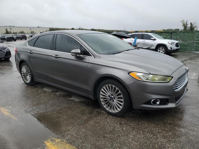 3FA6P0K93ER279068 - 2014 FORD FUSION TITANIUM GRAY photo 4