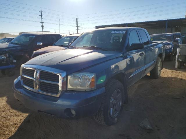 1D7HW58N15S102147 - 2005 DODGE DAKOTA QUAD LARAMIE BLUE photo 1