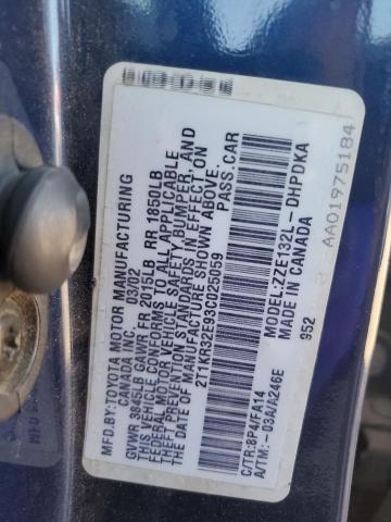 2T1KR32E93C025059 - 2003 TOYOTA COROLLA MA XR BLUE photo 12