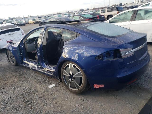 5YJSA1E26HF204417 - 2017 TESLA MODEL S ლურჯი ფოტო 2