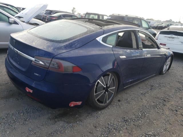 5YJSA1E26HF204417 - 2017 TESLA MODEL S ლურჯი ფოტო 3
