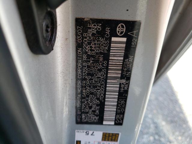 JTDKB20UX73255166 - 2007 TOYOTA PRIUS SILVER photo 12