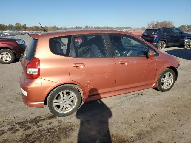 JHMGD38607S043506 - 2007 HONDA FIT S ORANGE photo 3