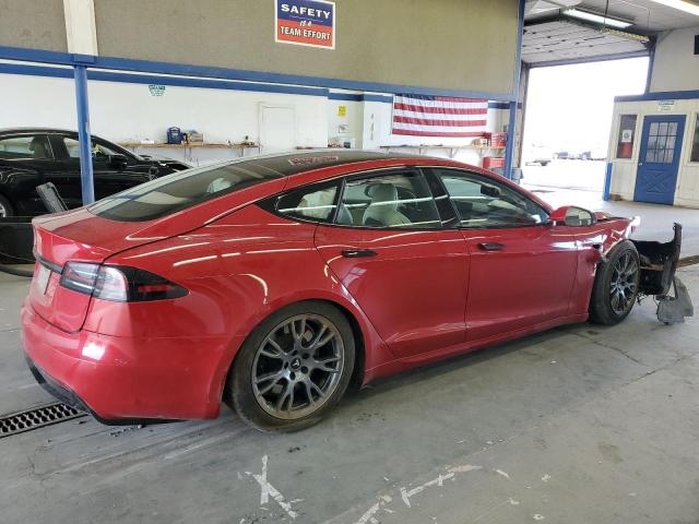 5YJSA1E5XNF492299 - 2022 TESLA MODEL S RED photo 3