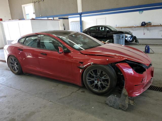 5YJSA1E5XNF492299 - 2022 TESLA MODEL S RED photo 4