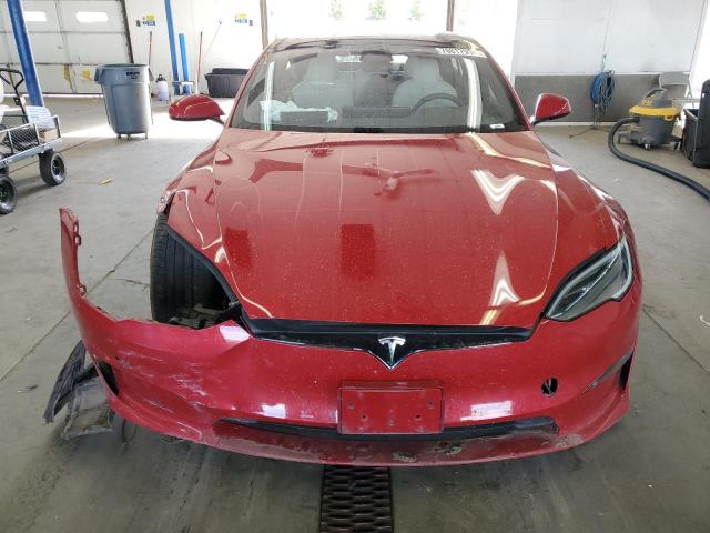 5YJSA1E5XNF492299 - 2022 TESLA MODEL S RED photo 5