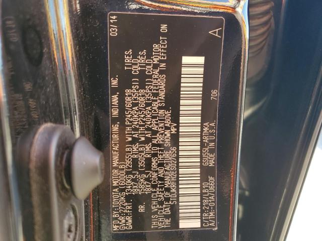 5TDJKRFH2ES027656 - 2014 TOYOTA HIGHLANDER XLE Qara foto 13