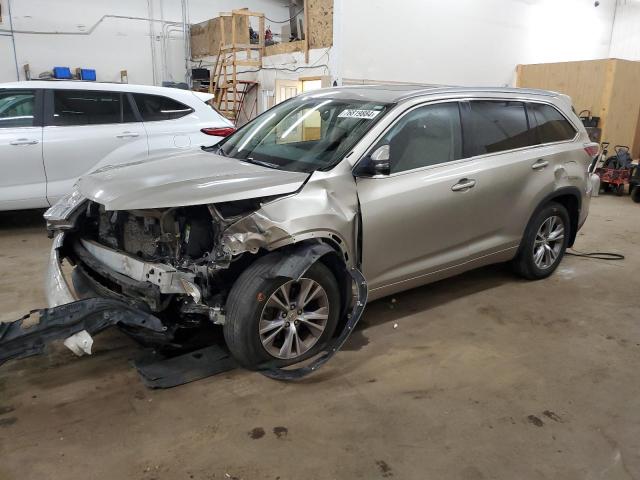 5TDJKRFH4ES031658 - 2014 TOYOTA HIGHLANDER XLE Qəhvəyi foto 1