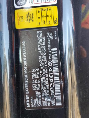 WBADW7C5XDE733050 - 2013 BMW 3 SERIES I SULEV BLACK photo 12