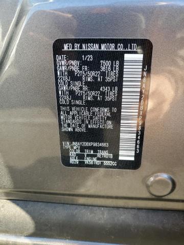 JN8AY2DBXP9834663 - 2023 NISSAN ARMADA PLATINUM GRAY photo 13