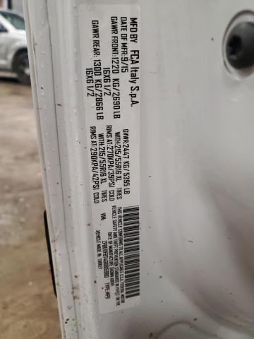 ZFBERFBT4G6B15980 - 2016 RAM PROMASTER SLT Սպիտակ լուսանկար 12