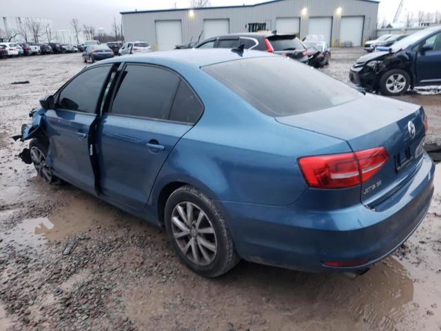 3VWD17AJ2FM411417 - 2015 VOLKSWAGEN JETTA SE BLUE photo 2