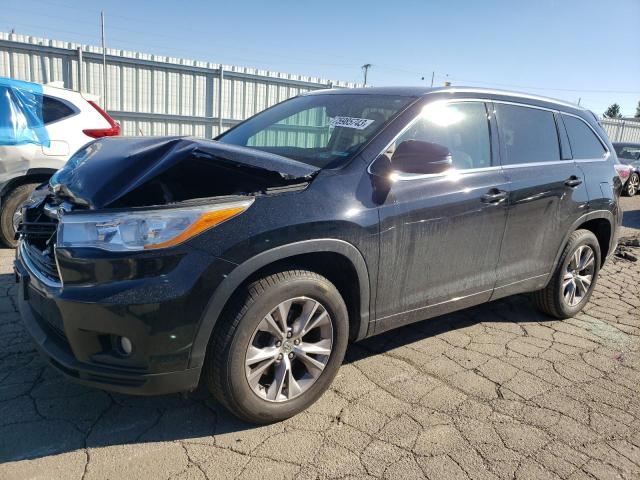 5TDKKRFH8ES011627 - 2014 TOYOTA HIGHLANDER XLE BLACK photo 1