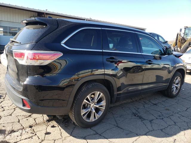 5TDKKRFH8ES011627 - 2014 TOYOTA HIGHLANDER XLE BLACK photo 3