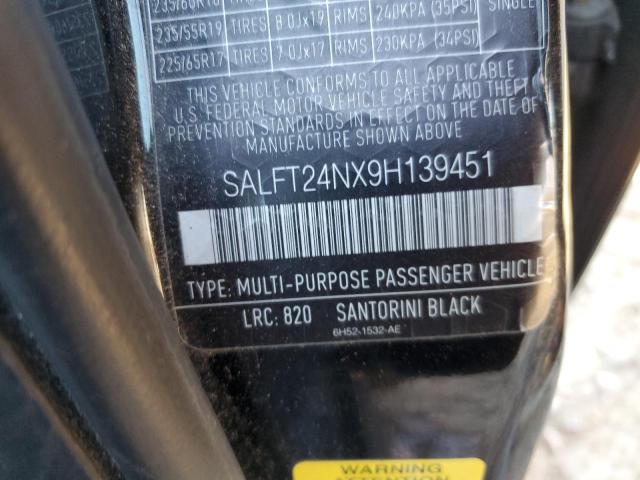 SALFT24NX9H139451 - 2009 LAND ROVER LR2 HSE TECHNOLOGY BLACK photo 13