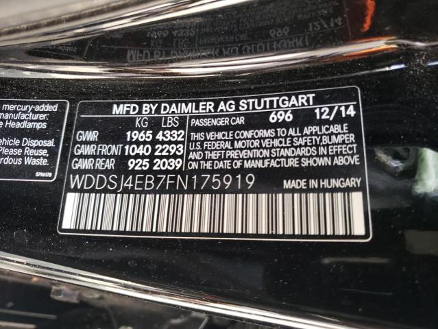 WDDSJ4EB7FN175919 - 2015 MERCEDES-BENZ CLA 250 BLACK photo 13