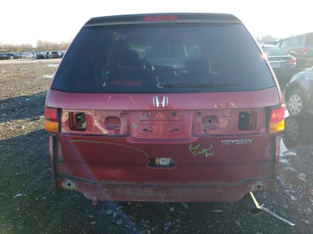 5FNRL18514B142501 - 2004 HONDA ODYSSEY LX MAROON photo 6