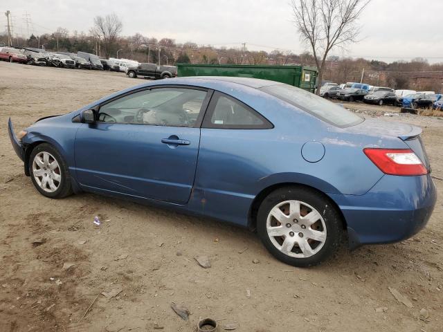 2HGFG12678H560796 - 2008 HONDA CIVIC LX BLUE photo 2