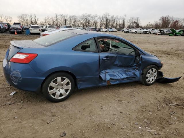 2HGFG12678H560796 - 2008 HONDA CIVIC LX BLUE photo 3