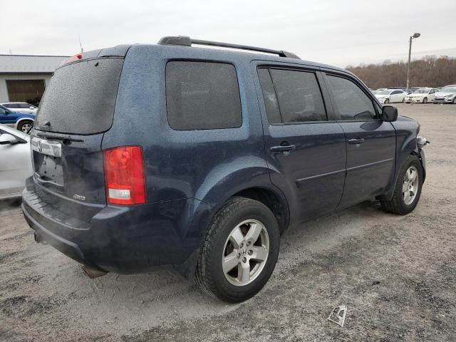 5FNYF4H57BB056241 - 2011 HONDA PILOT EXL BLUE photo 3