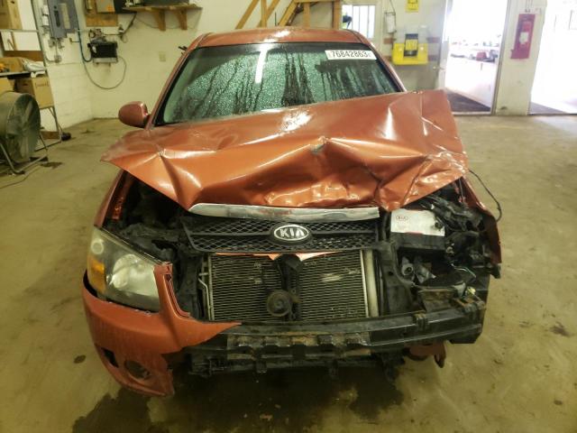 KNAFE161585015977 - 2008 KIA SPECTRA5 5 SX ORANGE photo 5