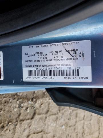 JM1BL1S51A1157661 - 2010 MAZDA 3 S BLUE photo 12