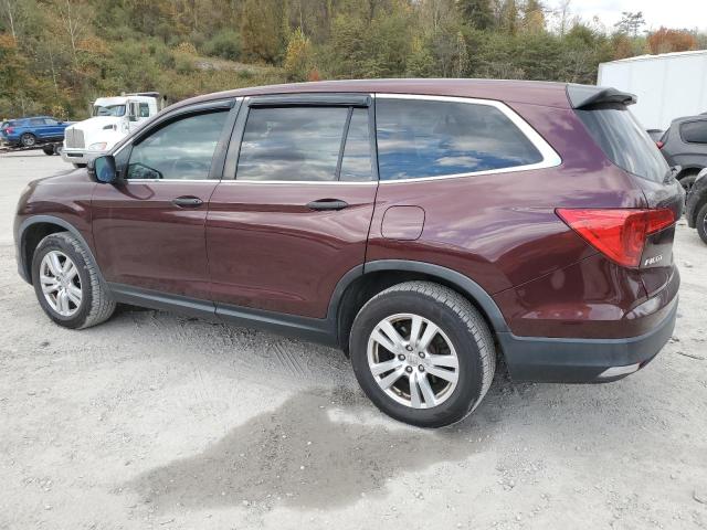 5FNYF6H14GB099578 - 2016 HONDA PILOT LX MAROON photo 2