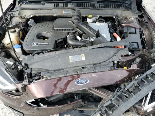 3FA6P0MUXKR137247 - 2019 FORD FUSION SEL MAROON photo 11