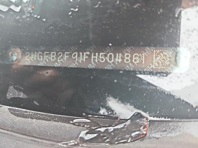 2HGFB2F91FH504861 - 2015 HONDA CIVIC EXL ლურჯი ფოტო 12