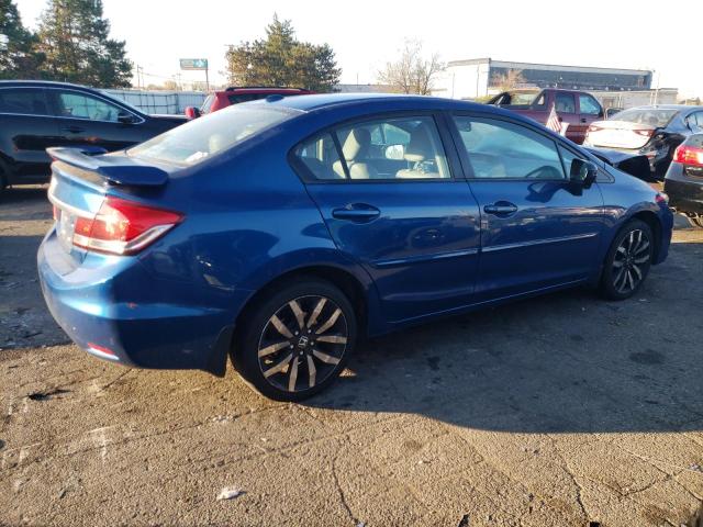 2HGFB2F91FH504861 - 2015 HONDA CIVIC EXL ლურჯი ფოტო 3