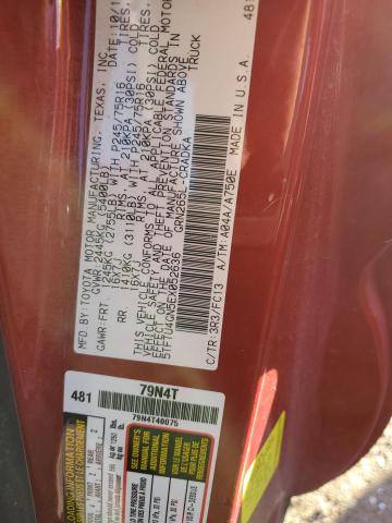 5TFTU4GN5EX052636 - 2014 TOYOTA TACOMA PRERUNNER ACCESS CAB RED photo 12