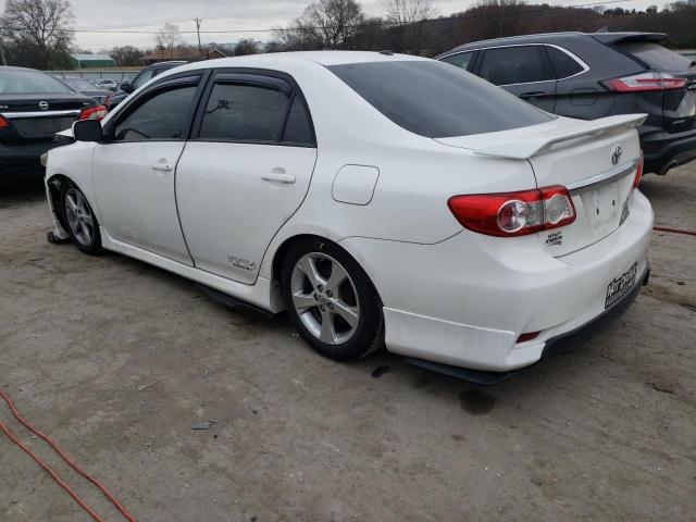 2T1BU4EE7BC649585 - 2011 TOYOTA COROLLA BASE WHITE photo 2