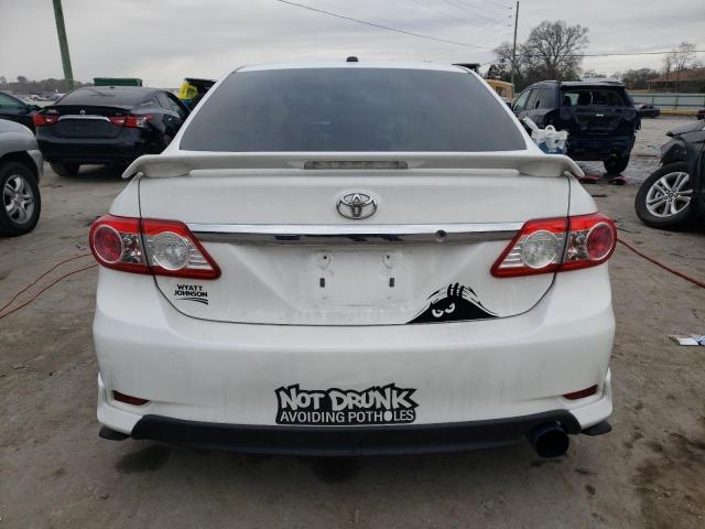 2T1BU4EE7BC649585 - 2011 TOYOTA COROLLA BASE WHITE photo 6