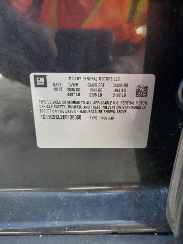 1G11C5SL2EF138068 - 2014 CHEVROLET MALIBU 1LT 黑色 照片 12