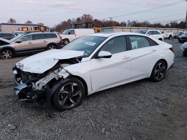 5NPLP4AGXMH014864 - 2021 HYUNDAI ELANTRA LIMITED WHITE photo 1